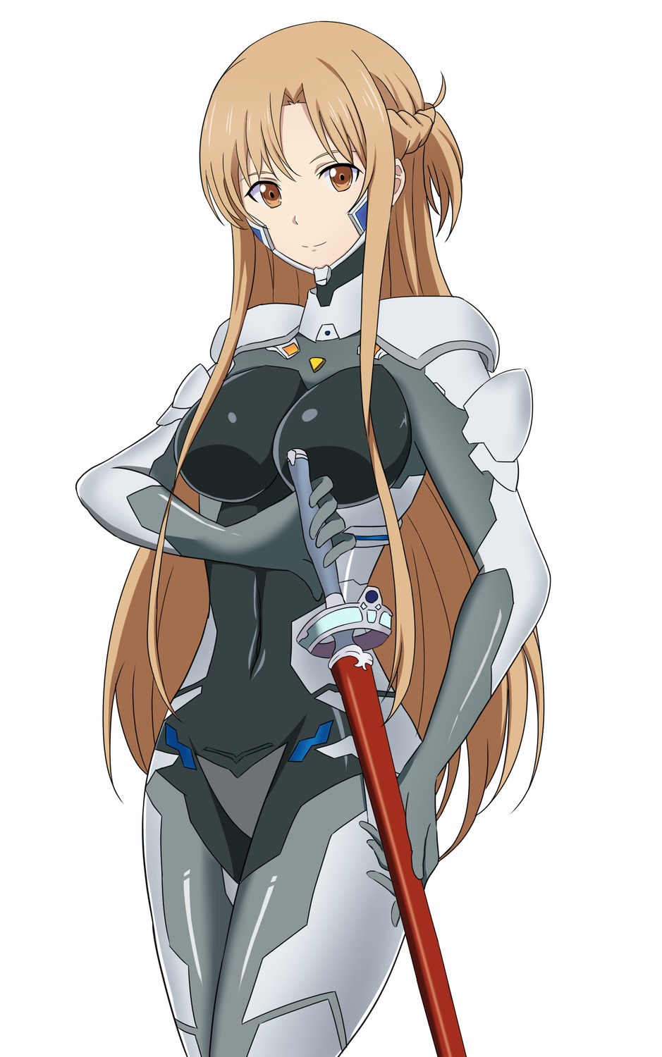 armor asuna_(sword_art_online) bodysuit daichi777zz sword sword_art_online