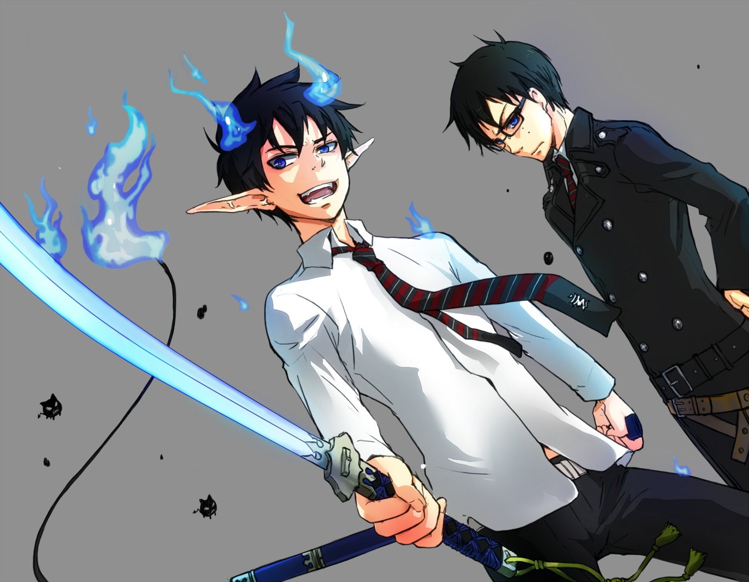 ao_no_exorcist male okumura_rin okumura_yukio to_riku