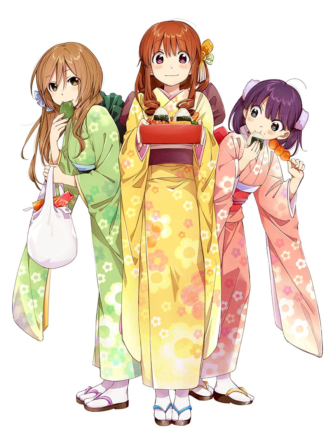 kawai_makoto kimono koufuku_graffiti machiko_ryou morino_kirin shiina_(koufuku_graffiti)