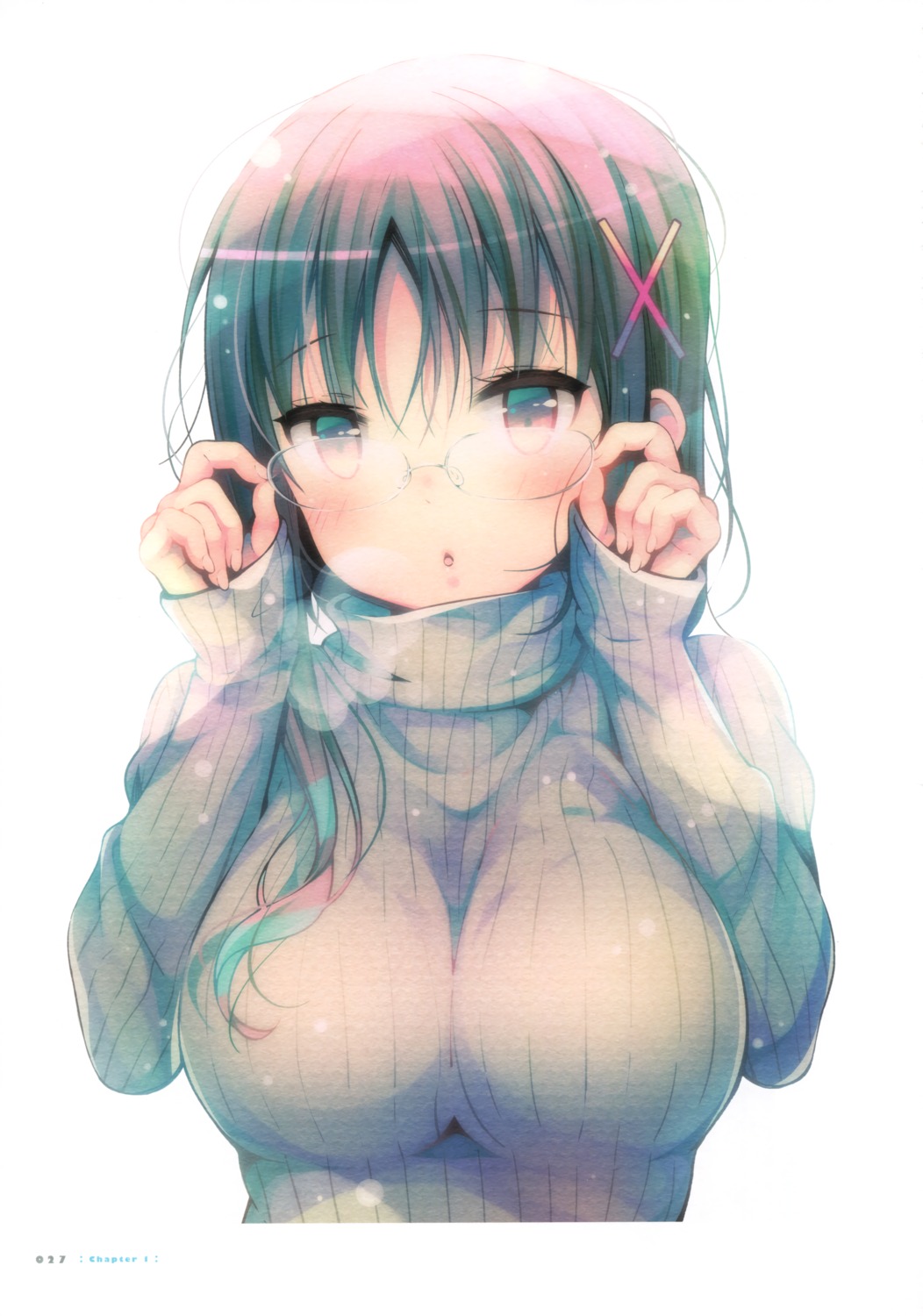 hagino_chiaki hinako_note megane mitsuki_(mangaka) sweater