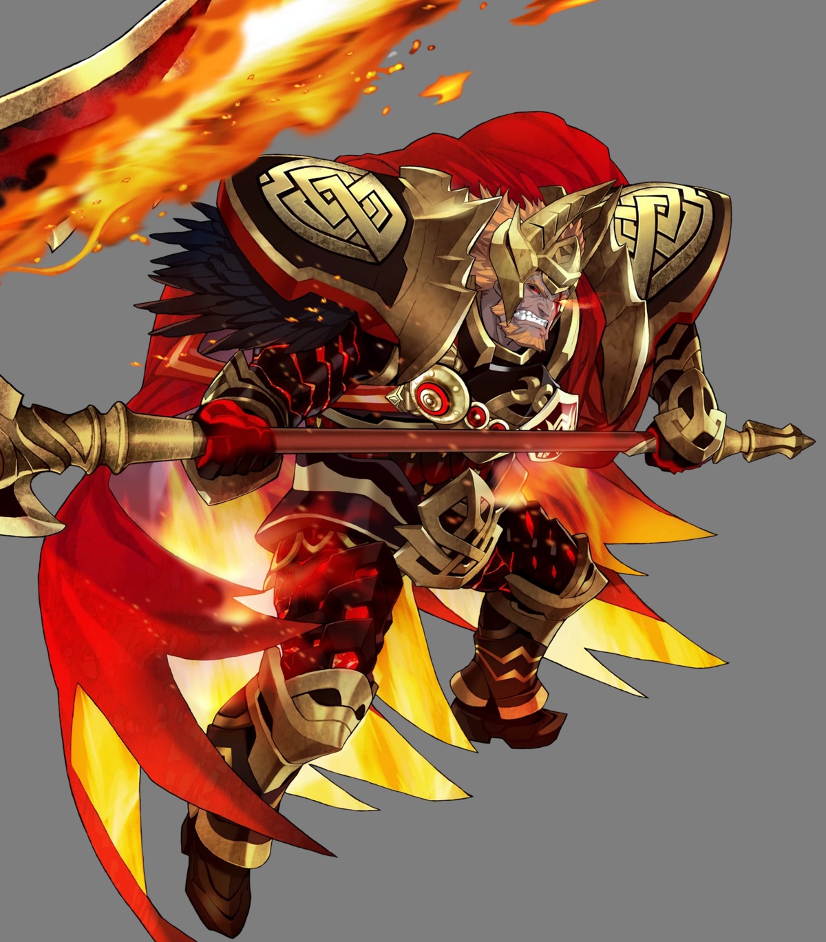 armor fire_emblem fire_emblem_heroes horns maeshima_shigeki nintendo old_weapon surtr_(fire_emblem) transparent_png