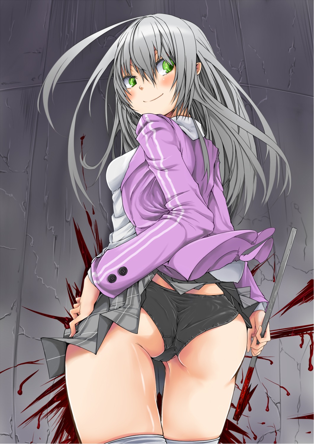 ass blood haiyore!_nyaruko-san kiyomasa_f nyaruko pantsu thighhighs