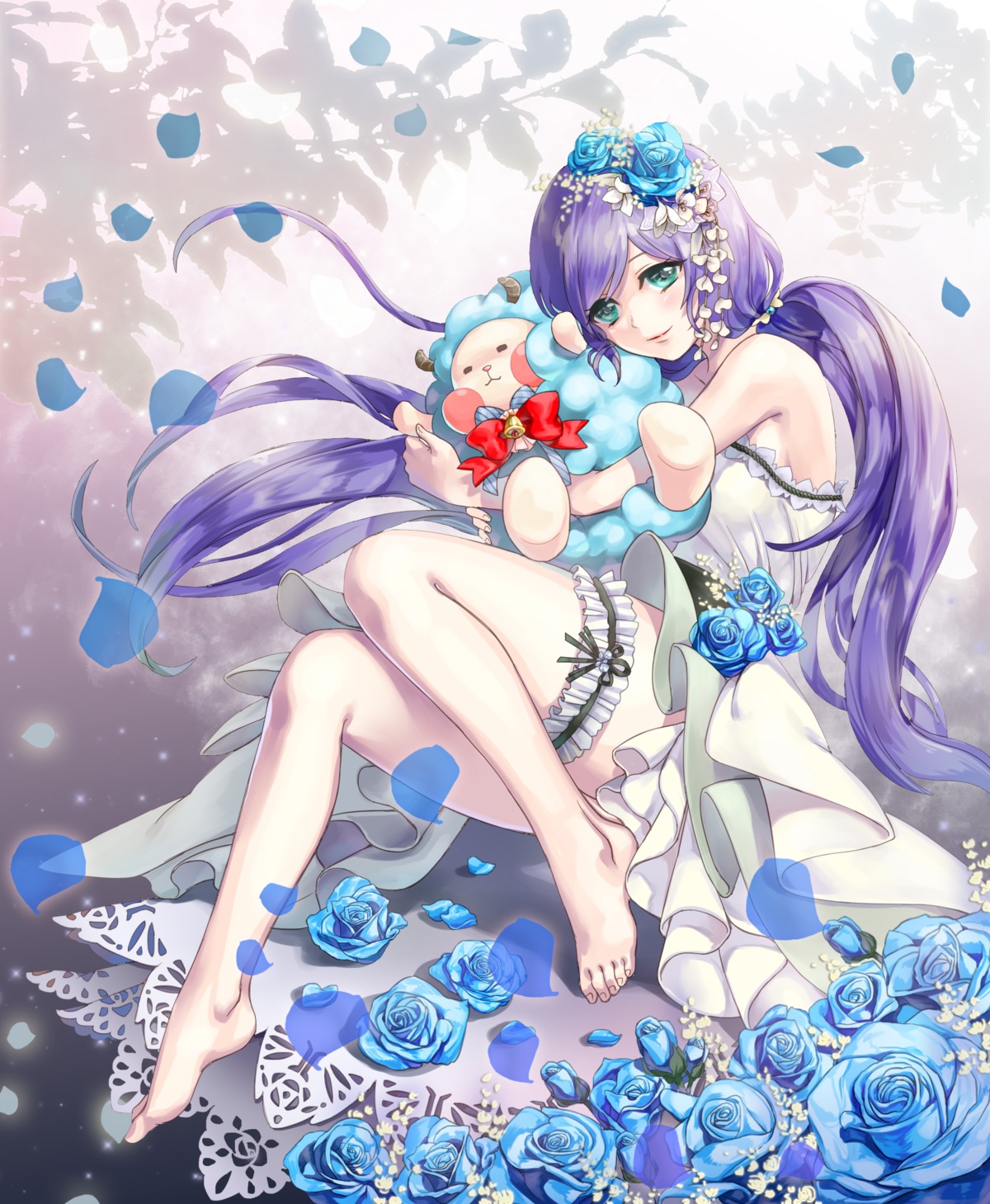 cornpu dress feet garter love_live! toujou_nozomi