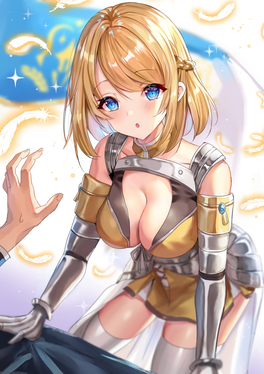 #compass armor cleavage no_bra shanguier thighhighs
