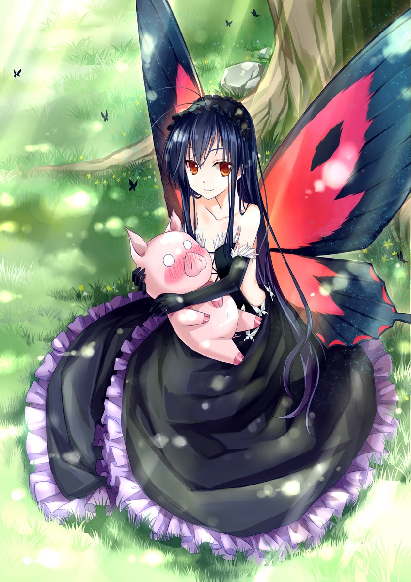 accel_world haruyuki_arita hika_(cross-angel) kuroyukihime wings