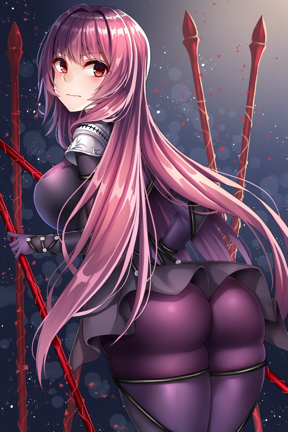 armor ass beeyan bodysuit fate/grand_order scathach_(fate/grand_order) weapon