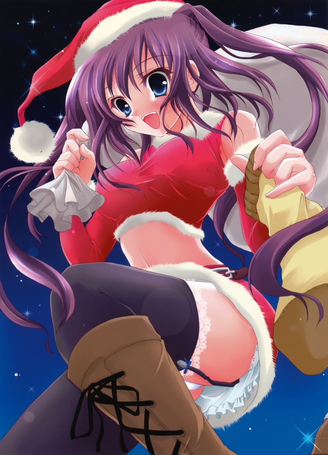 christmas hisuitei izumi_tsubasu pantsu stockings thighhighs