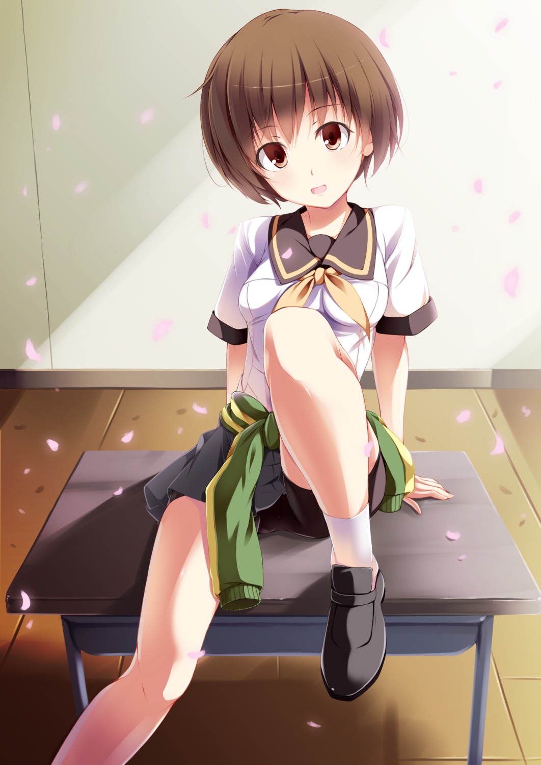 bike_shorts fal_maro megaten persona persona_4 satonaka_chie seifuku