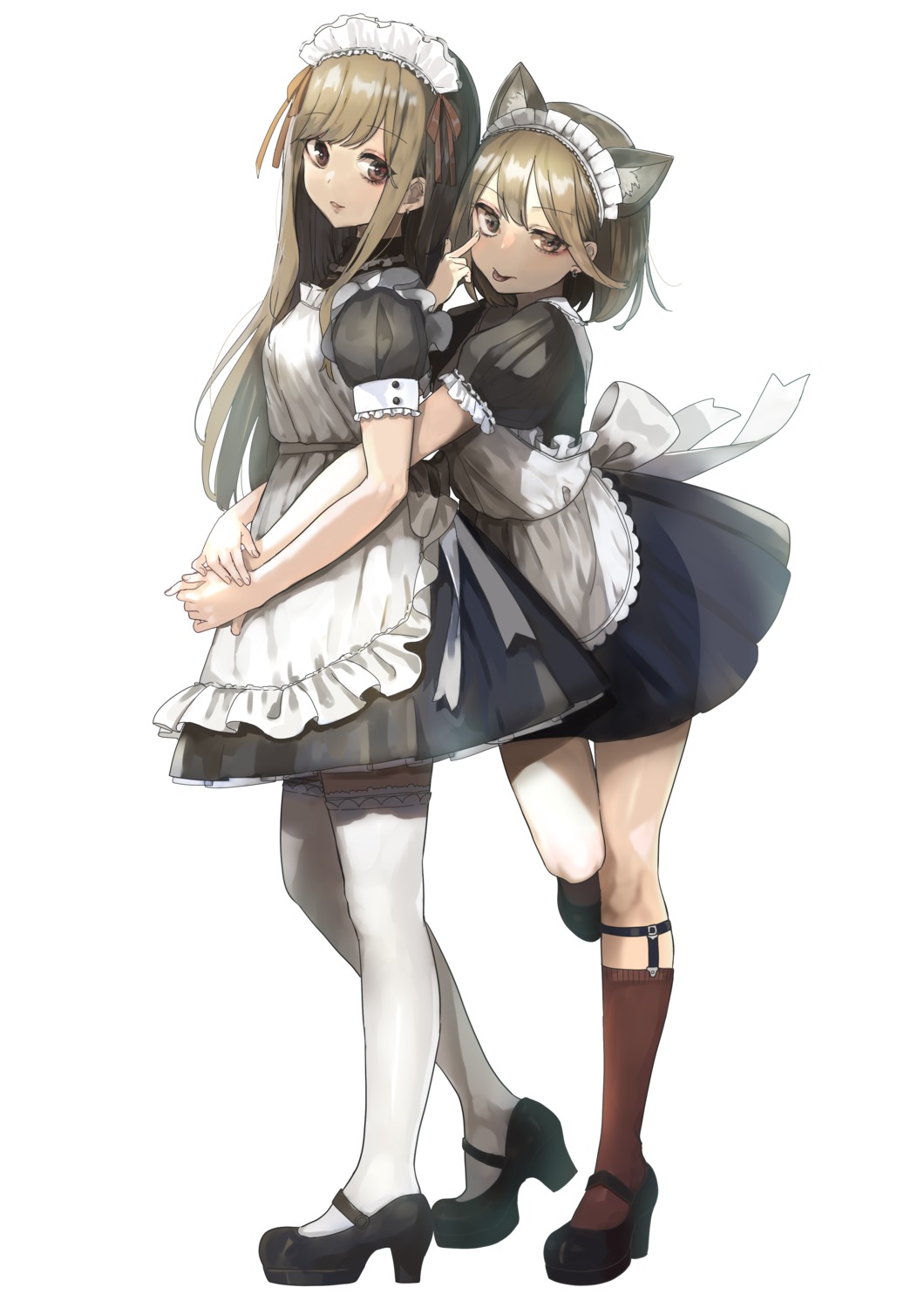 animal_ears heels maid nekomimi pomu thighhighs