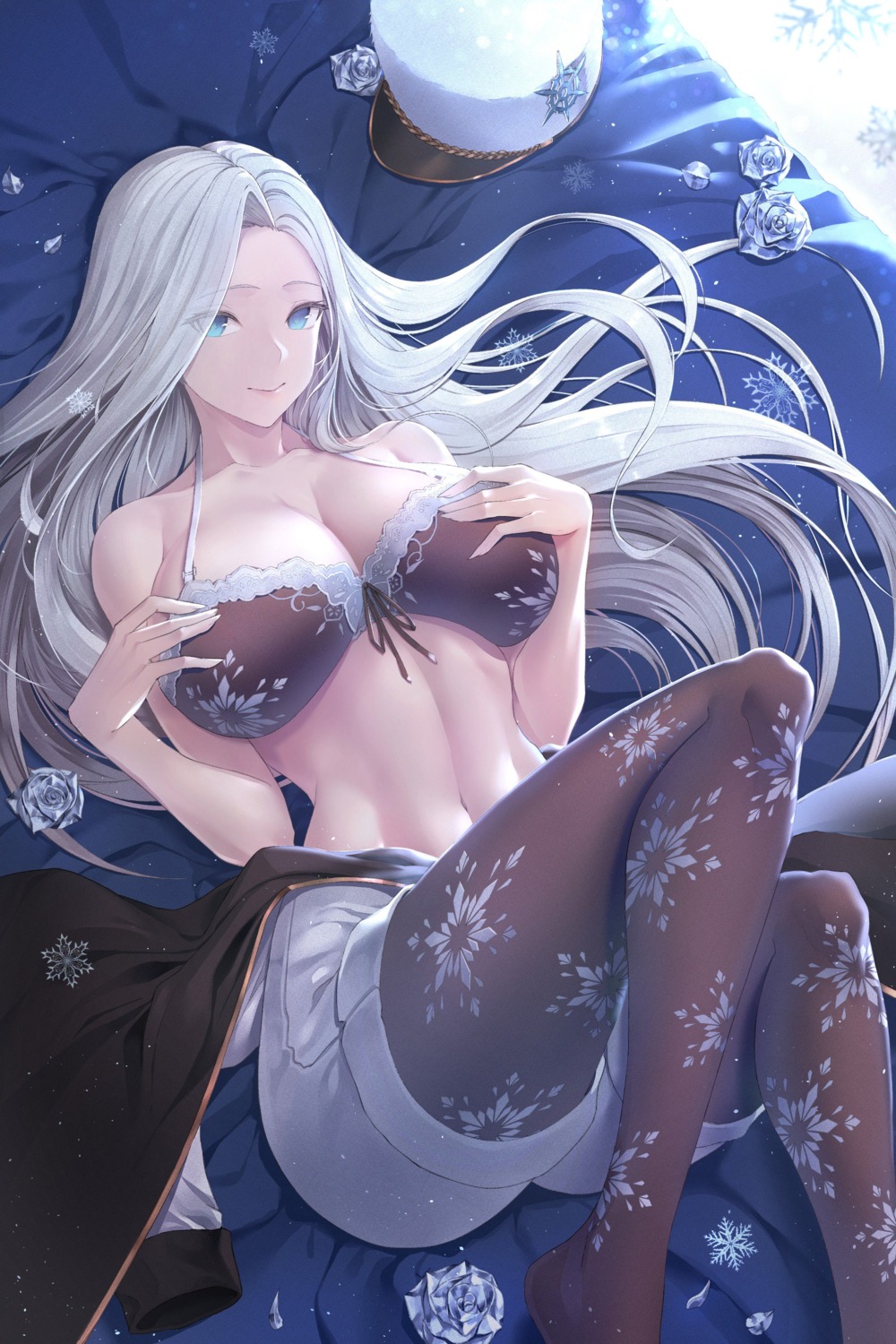 bra breast_hold cleavage limeblock miracle_snack_shop pantyhose