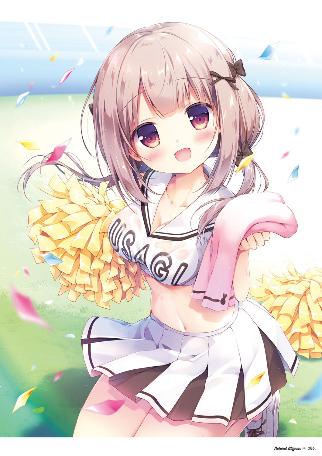 canvas+garden cheerleader cleavage mana_(canvas+garden) miyasaka_naco see_through wet wet_clothes