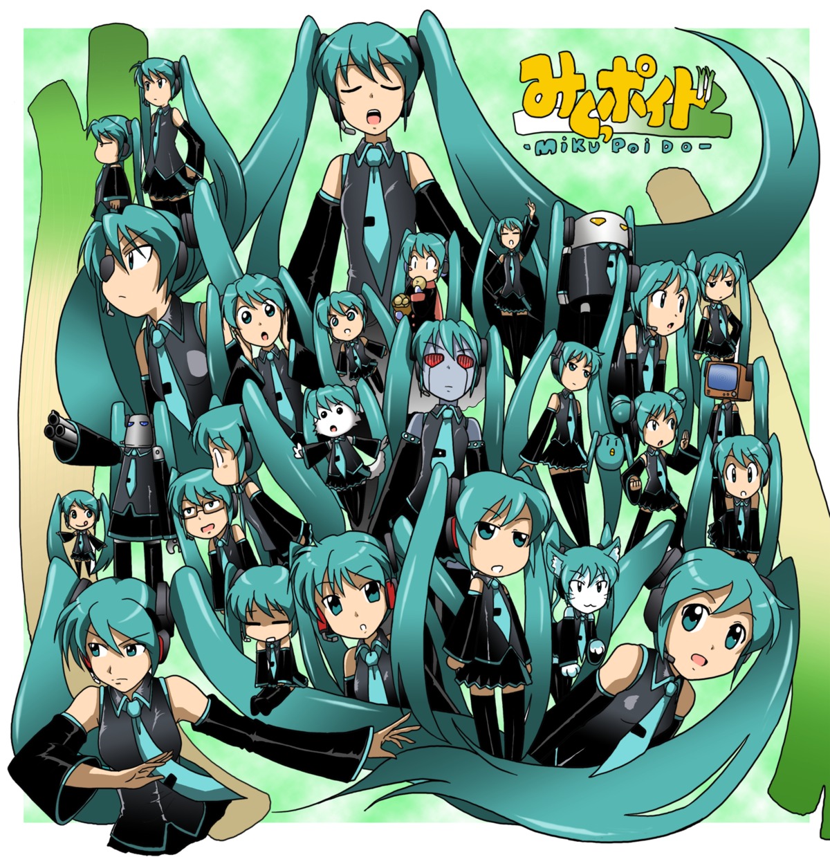 hatsune_miku kakki megane vocaloid