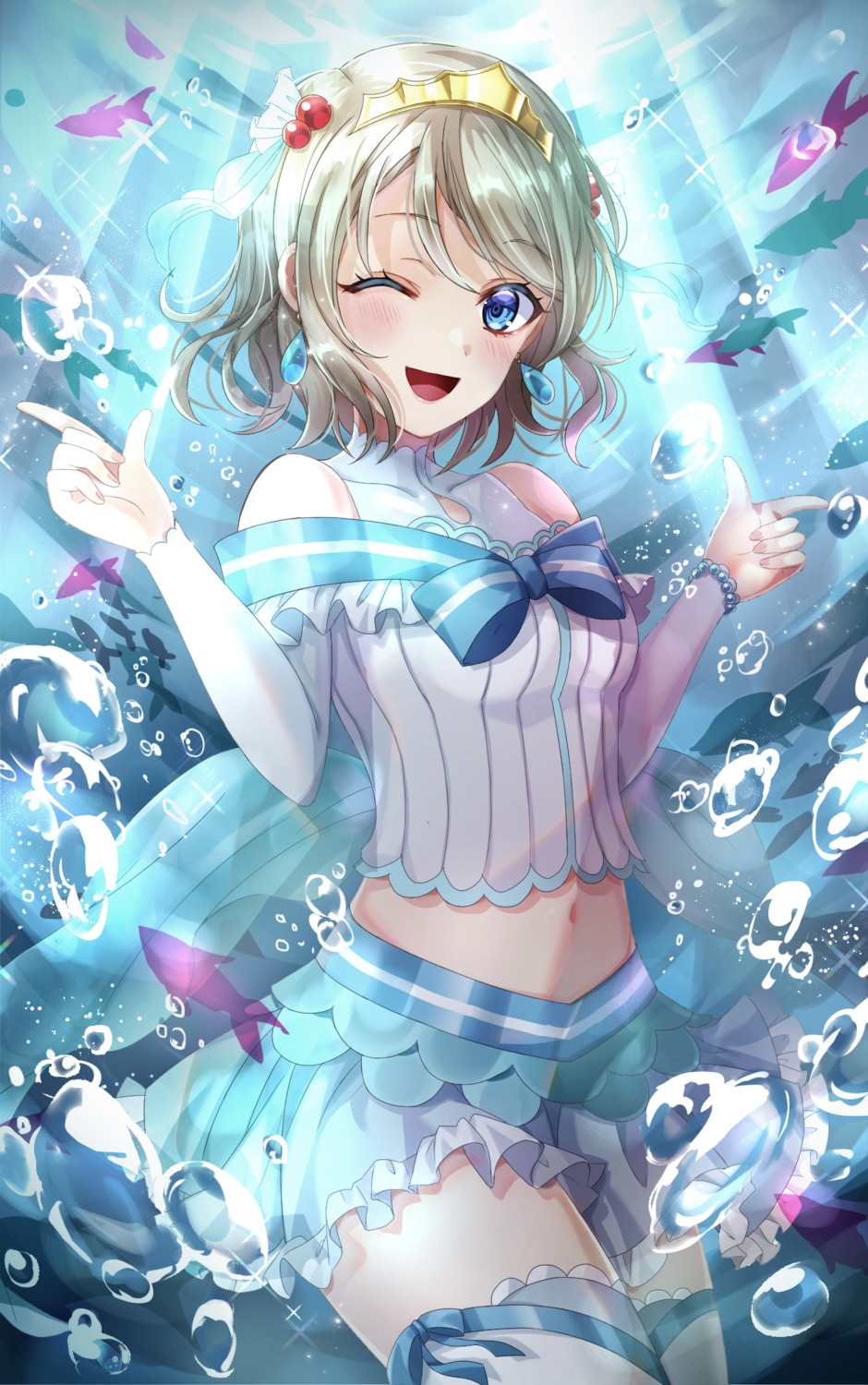 kebaboishii love_live!_sunshine!! thighhighs watanabe_you