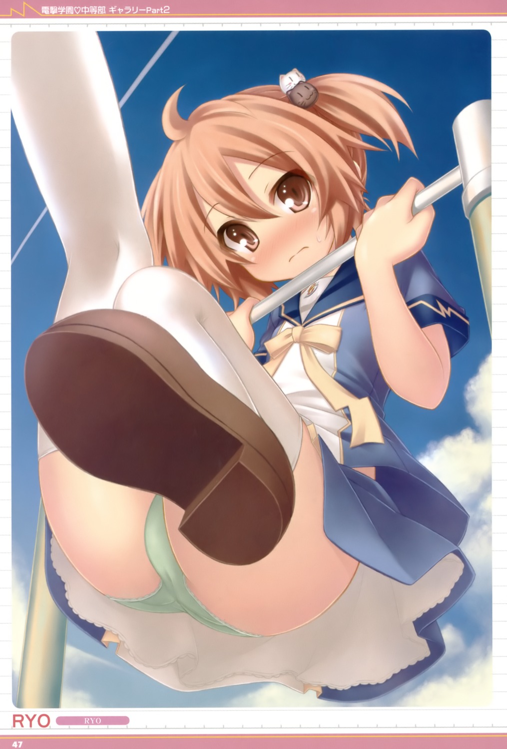 pantsu ryo_(botsugo) seifuku thighhighs