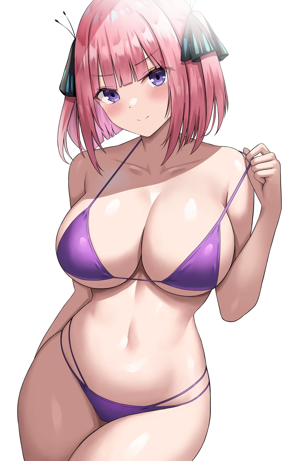 5-toubun_no_hanayome bikini jasony nakano_nino swimsuits undressing