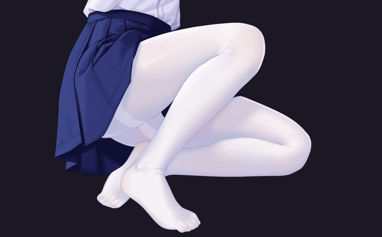 allenes feet pantyhose seifuku skirt_lift