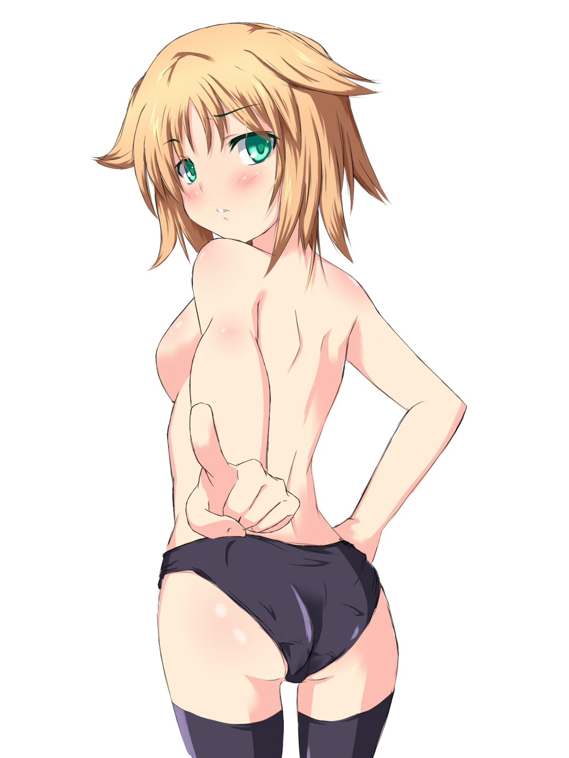 ass beria_teresa hanii_kirikoo pantsu seikon_no_qwaser thighhighs topless