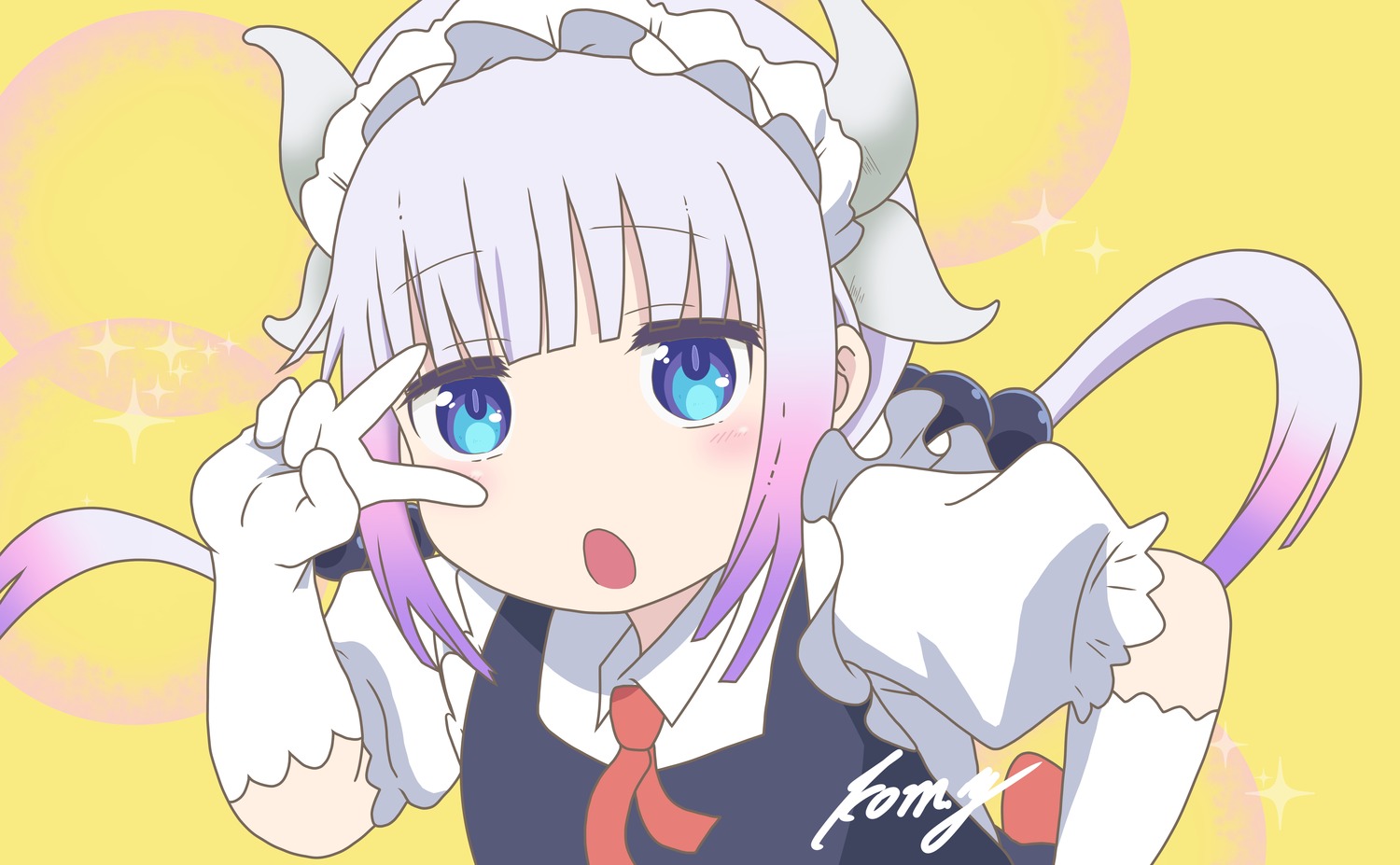 cosplay horns kanna_kamui kobayashi-san_chi_no_maidragon maid tooru_(maidragon) yu_hei_manga