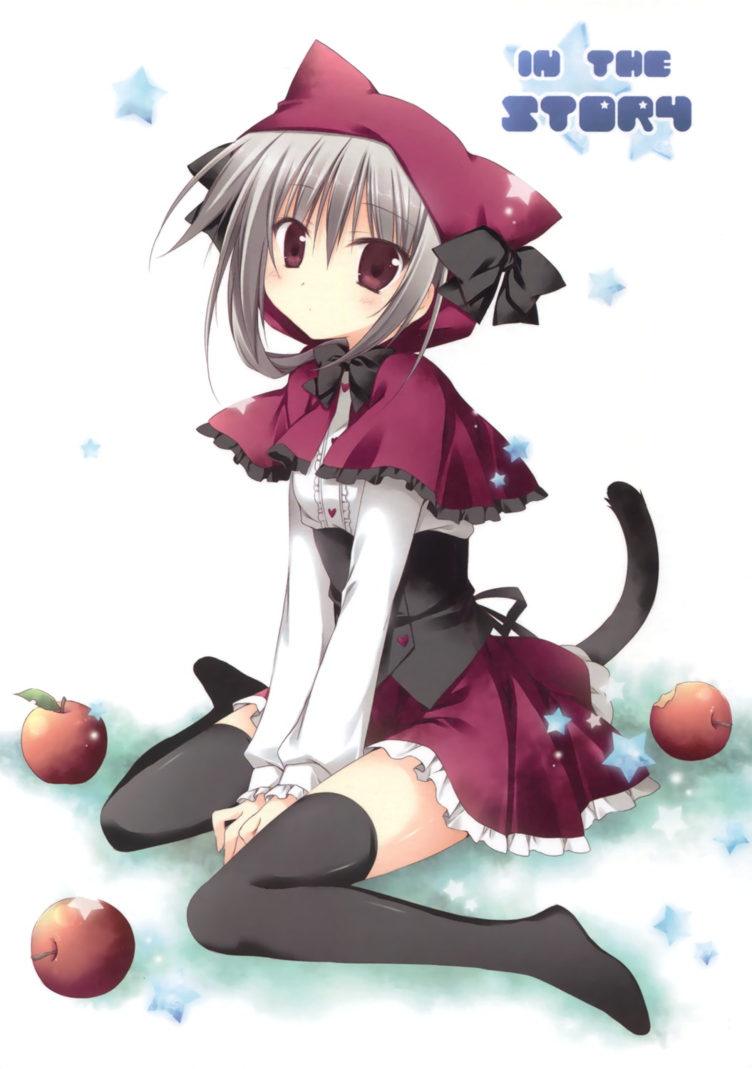 hakoniwa_no_gakuen komiya_rio korie_riko mujin_shoujo seifuku tail thighhighs