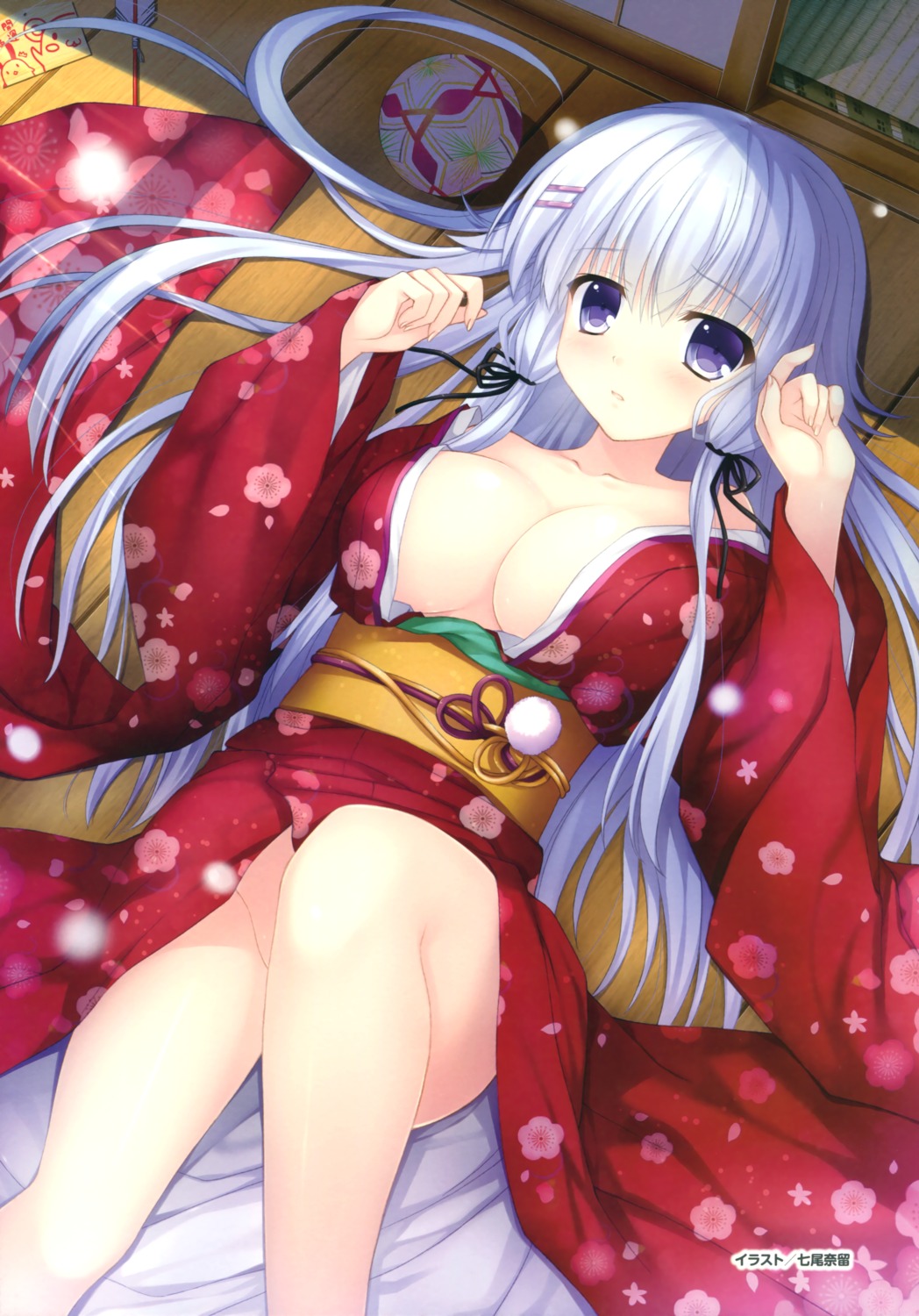 alia's_carnival!_sacrament cleavage kimono nanao_naru nanawind no_bra nopan open_shirt takanashi_nana