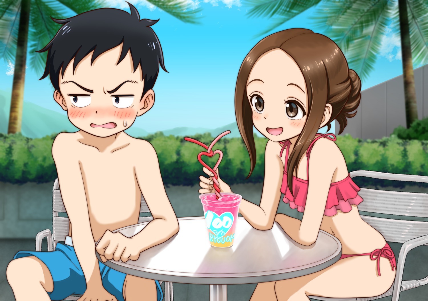 bikini karakai_jouzu_no_takagi-san nishikata swimsuits takagi-san yachiyo_naga