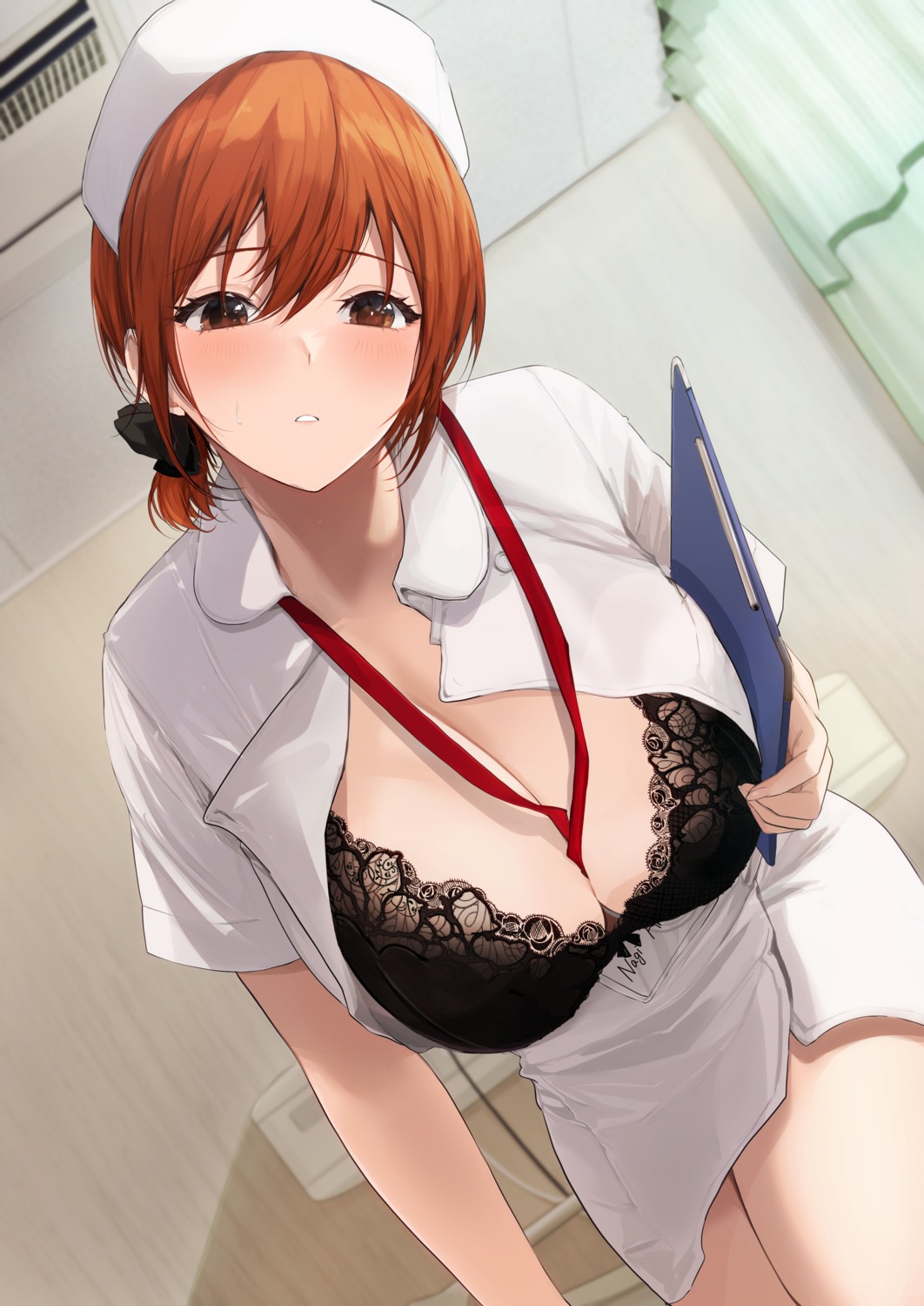 akito_(d30n26) bra nurse open_shirt