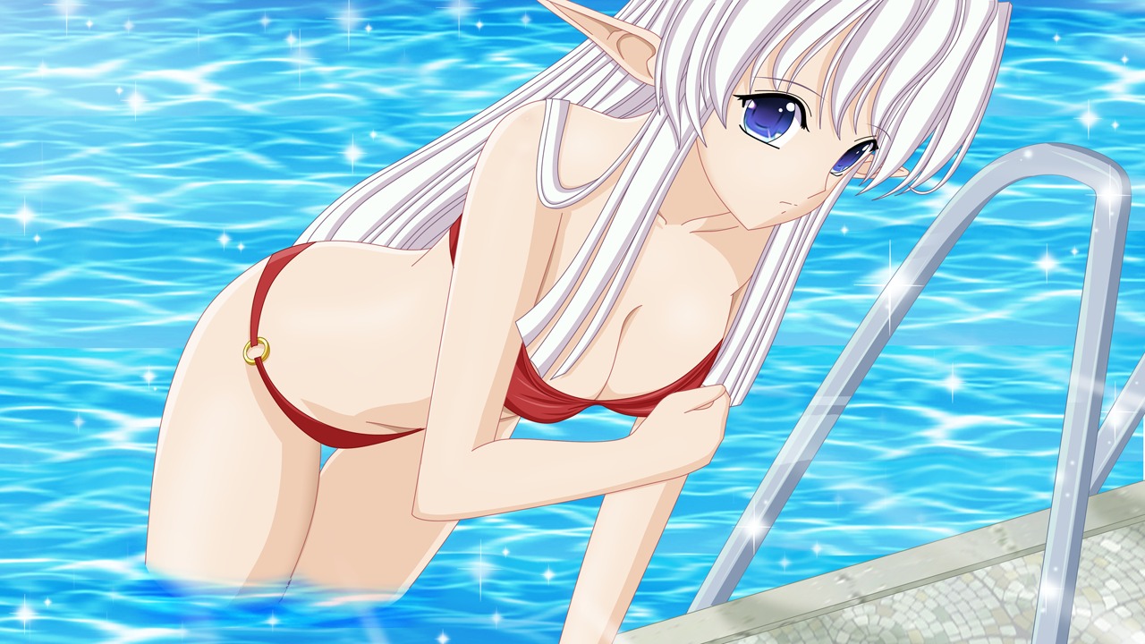 artemisumi bikini elf pointy_ears swimsuits