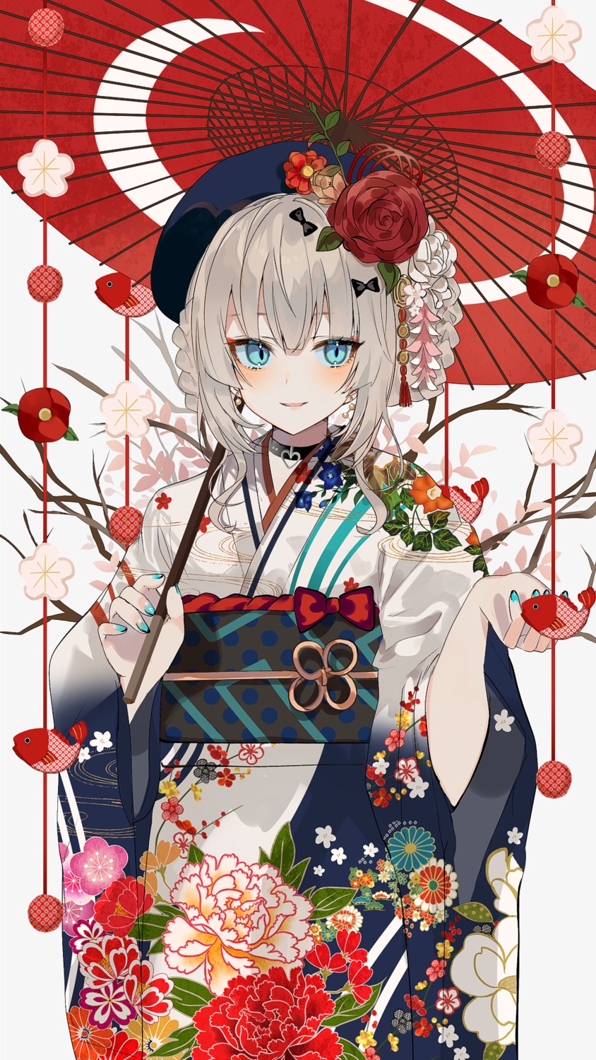 chiemo_(xcem) kimono umbrella