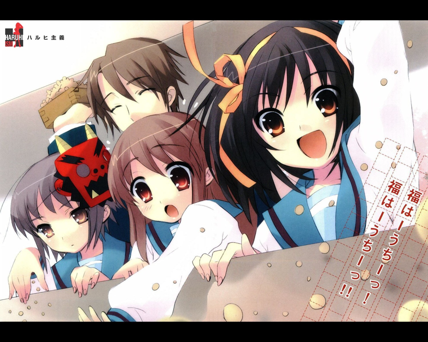 asahina_mikuru ito_noizi koizumi_itsuki nagato_yuki seifuku suzumiya_haruhi suzumiya_haruhi_no_yuuutsu