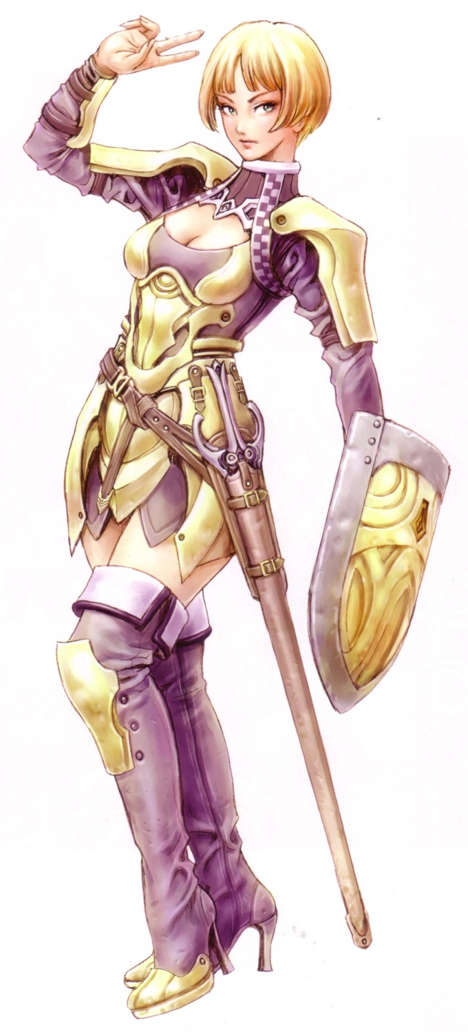 armor sword thighhighs yamashita_shunya