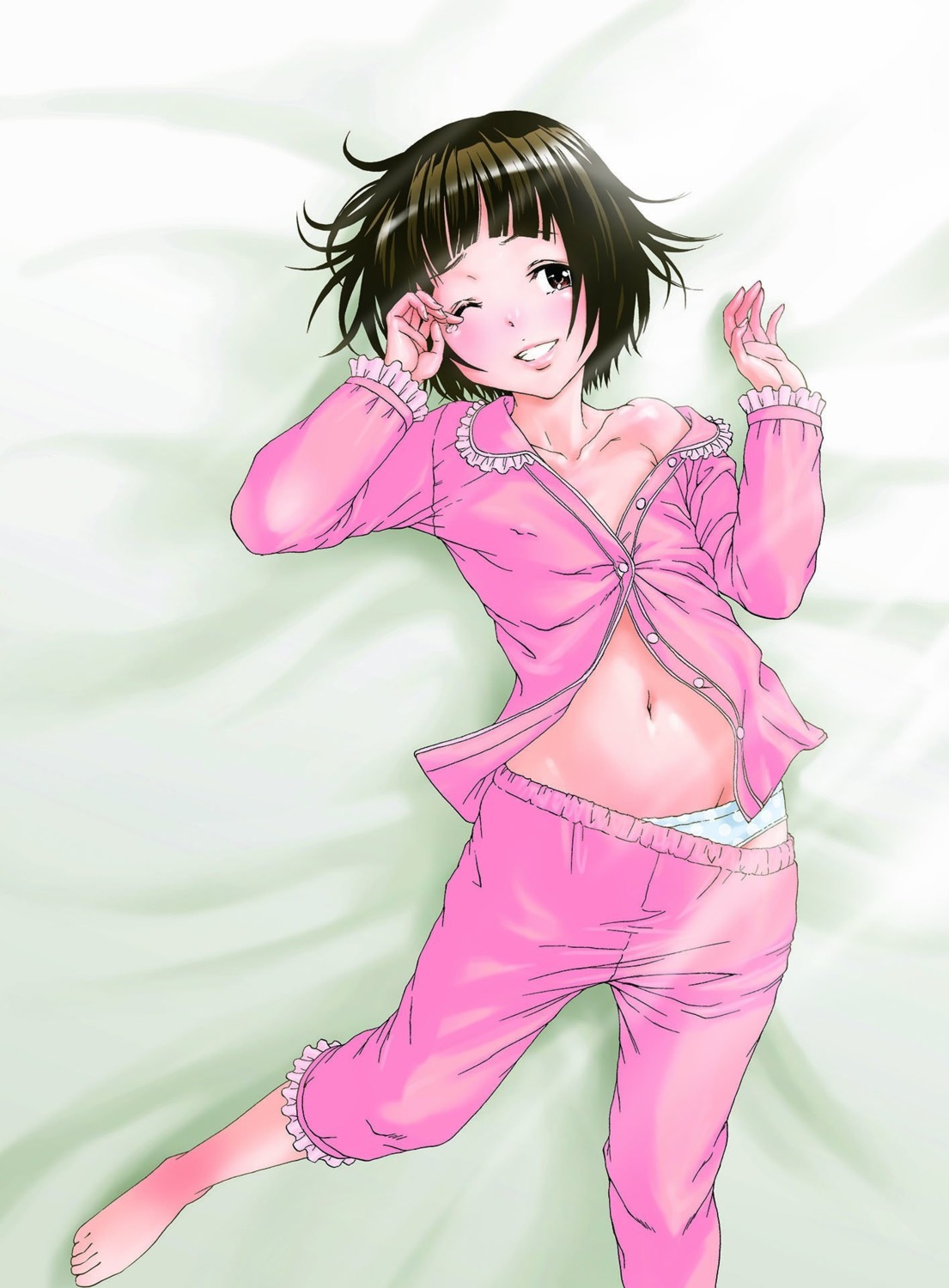 harukaze_konomi loli mujaki_no_rakuen pajama pantsu uran_(mousou_muzai)