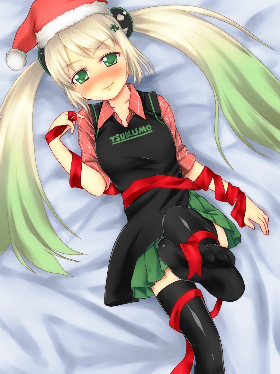 christmas dokuo thighhighs tsukumo-tan