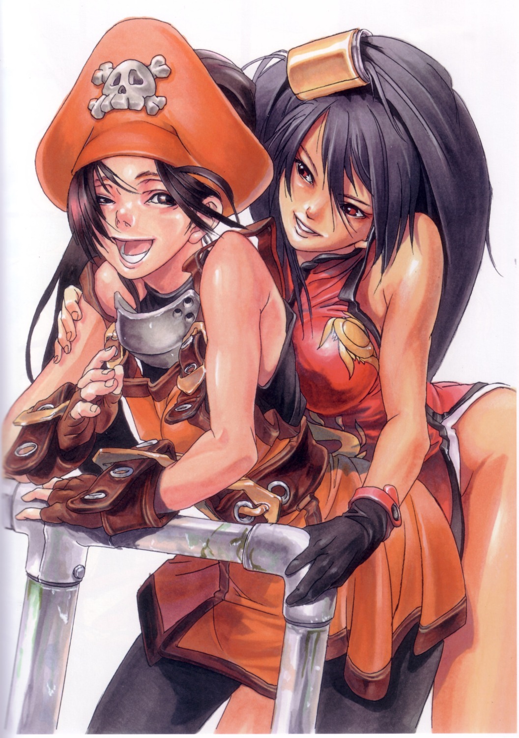 chinadress dress guilty_gear ishiwatari_daisuke kuradoberi_jam may_(guilty_gear) nopan pantyhose yuri