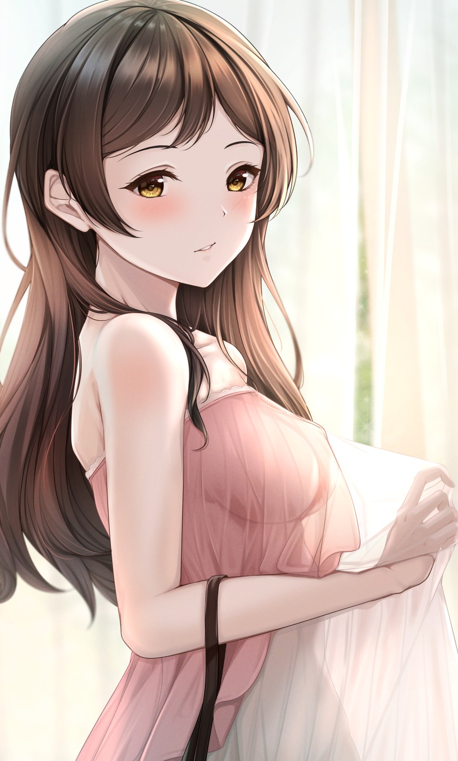 kitazawa_shiho lingerie no_bra see_through the_idolm@ster the_idolm@ster_million_live! yuzuyu_(hyui)