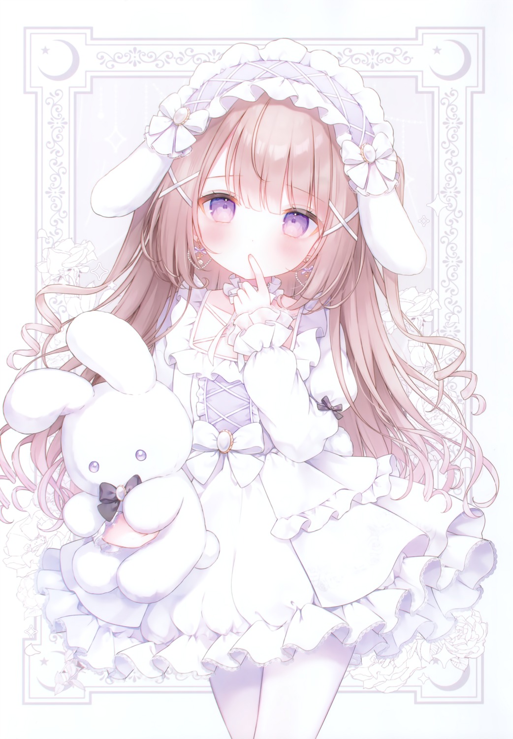 animal_ears bunny_ears lolita_fashion mersugar omochi_monaka pantyhose tail