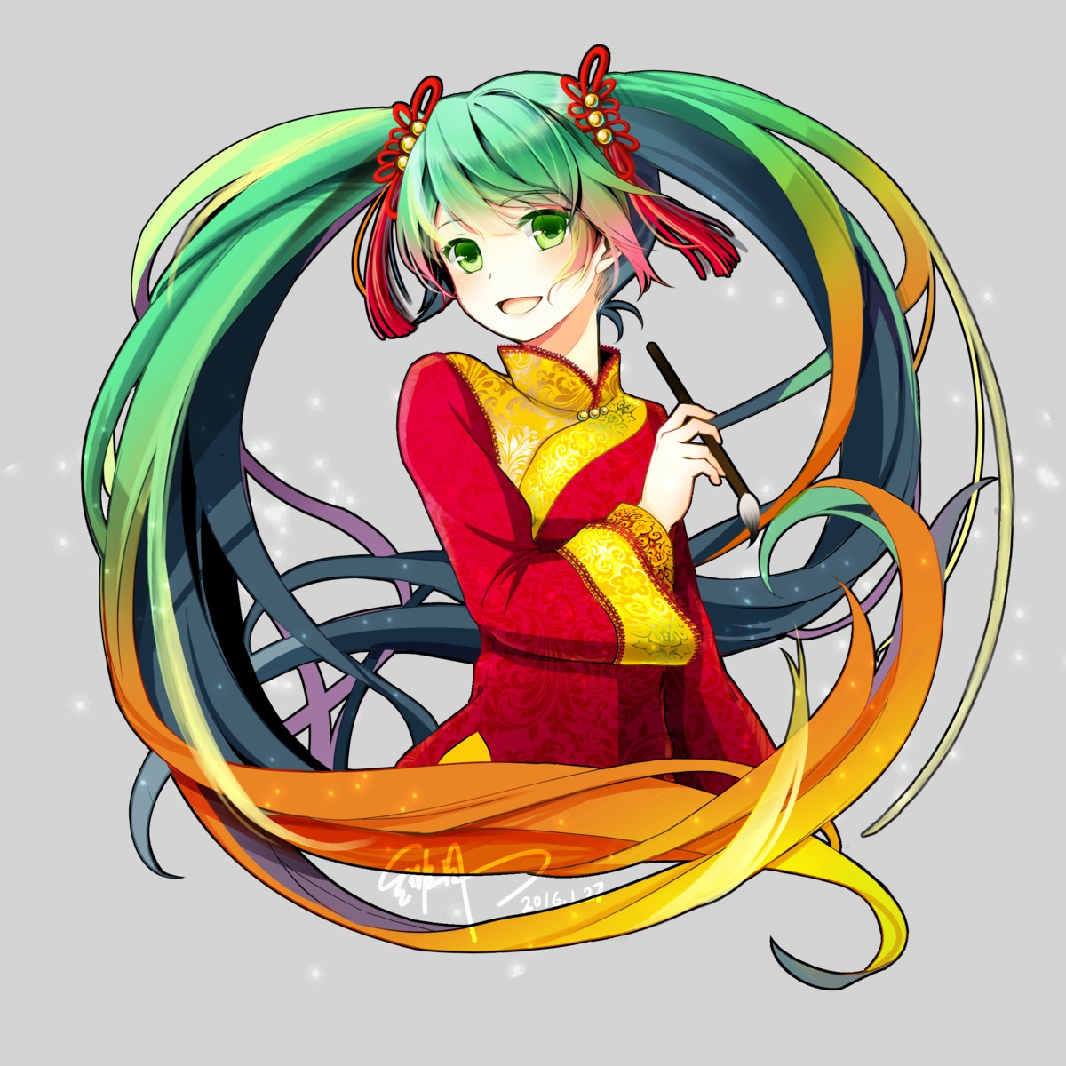 asian_clothes hatsune_miku scarlet_moon vocaloid