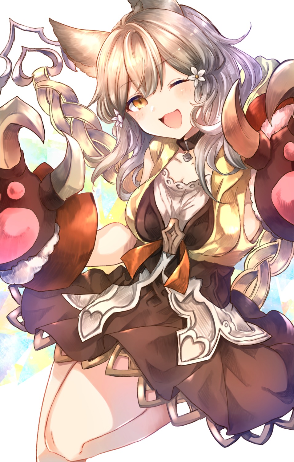 animal_ears cleavage granblue_fantasy sen_(granblue_fantasy) sweetroad