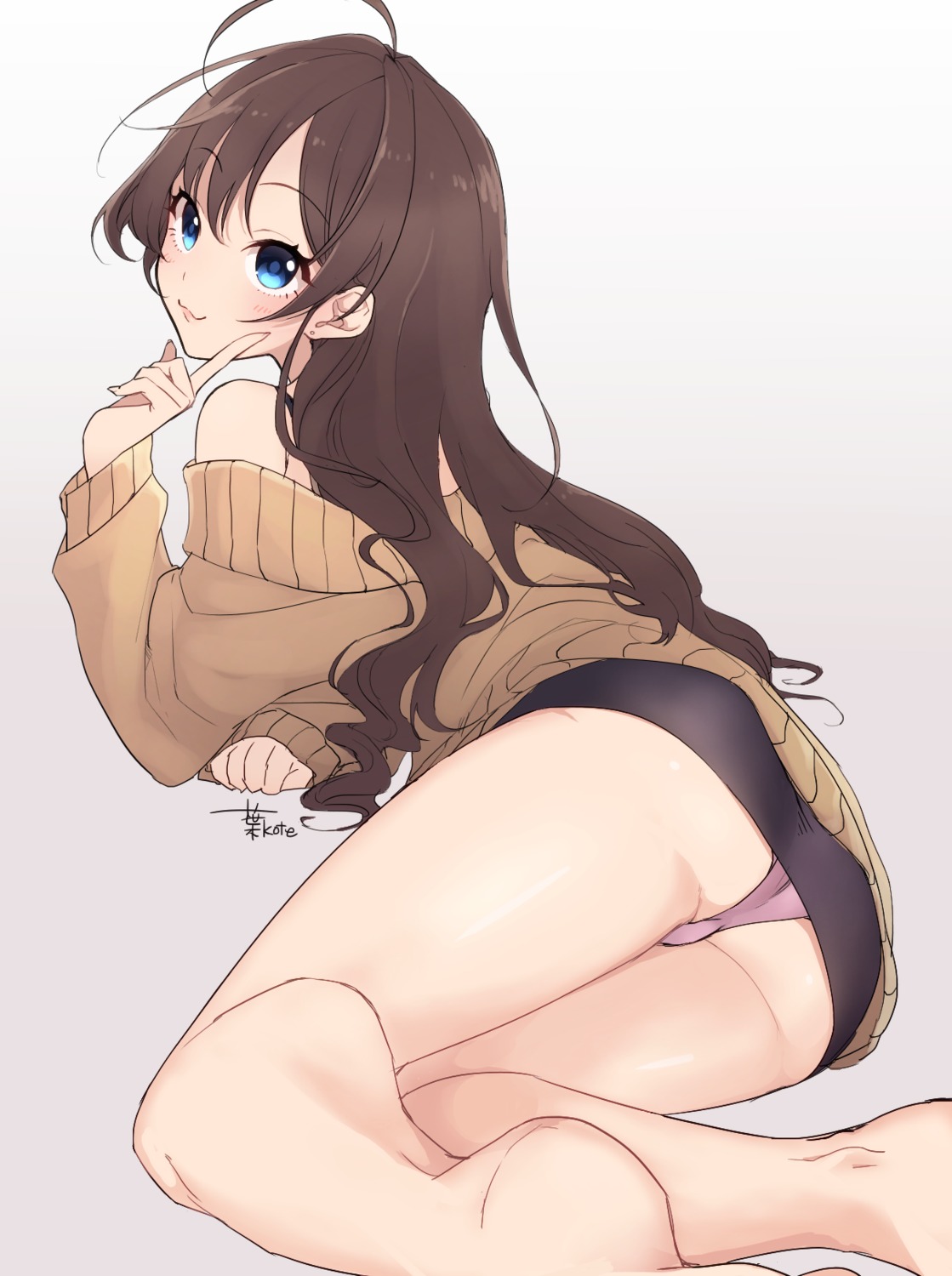 ass hazuki_kotetsu ichinose_shiki pantsu sweater the_idolm@ster the_idolm@ster_cinderella_girls