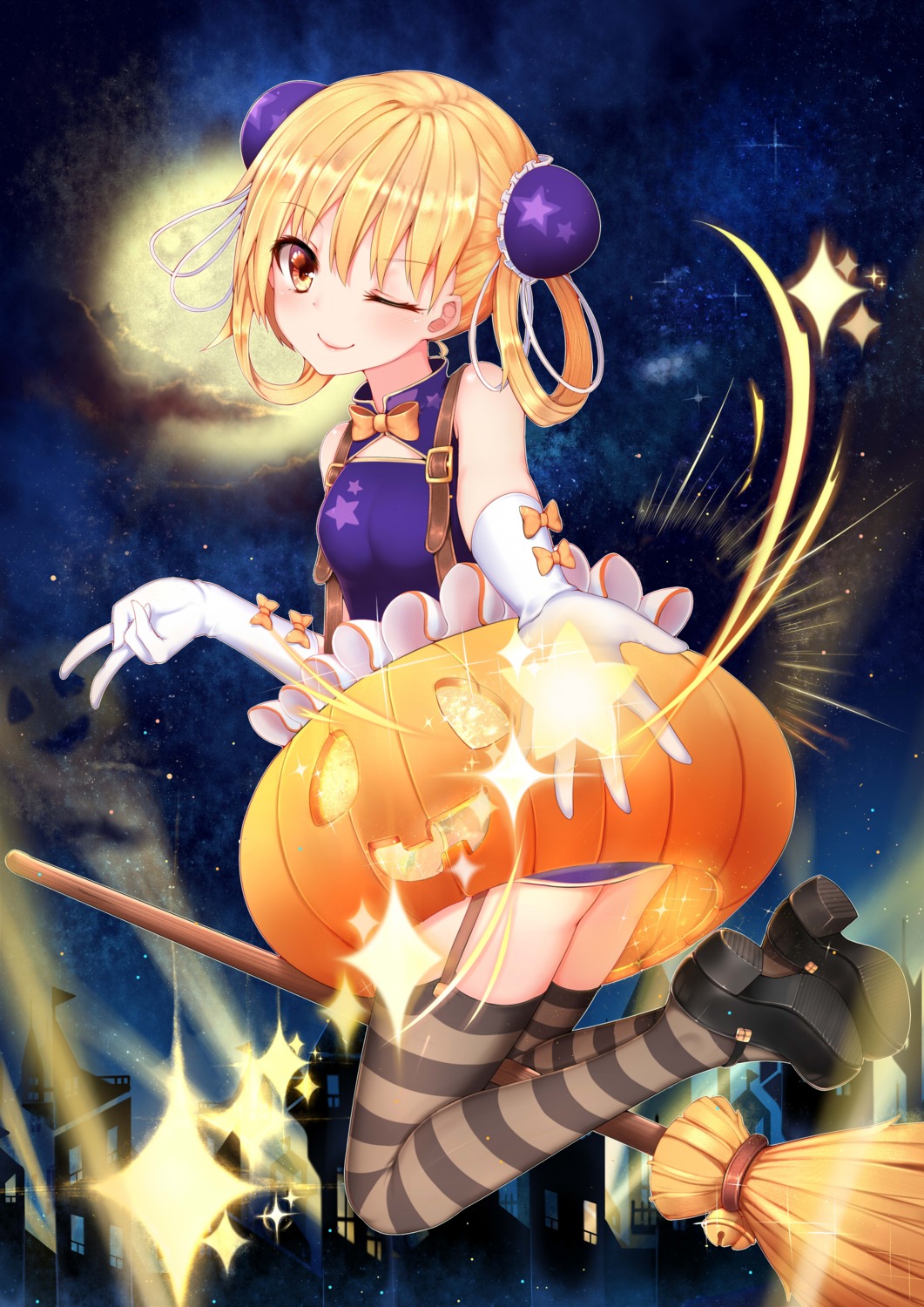 dress halloween hanami_dango_(zzldango) heels stockings thighhighs