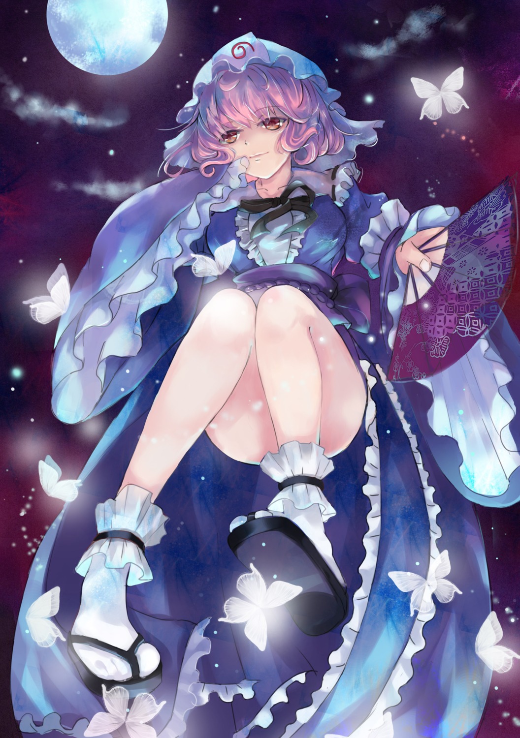 japanese_clothes keikaj nopan saigyouji_yuyuko touhou