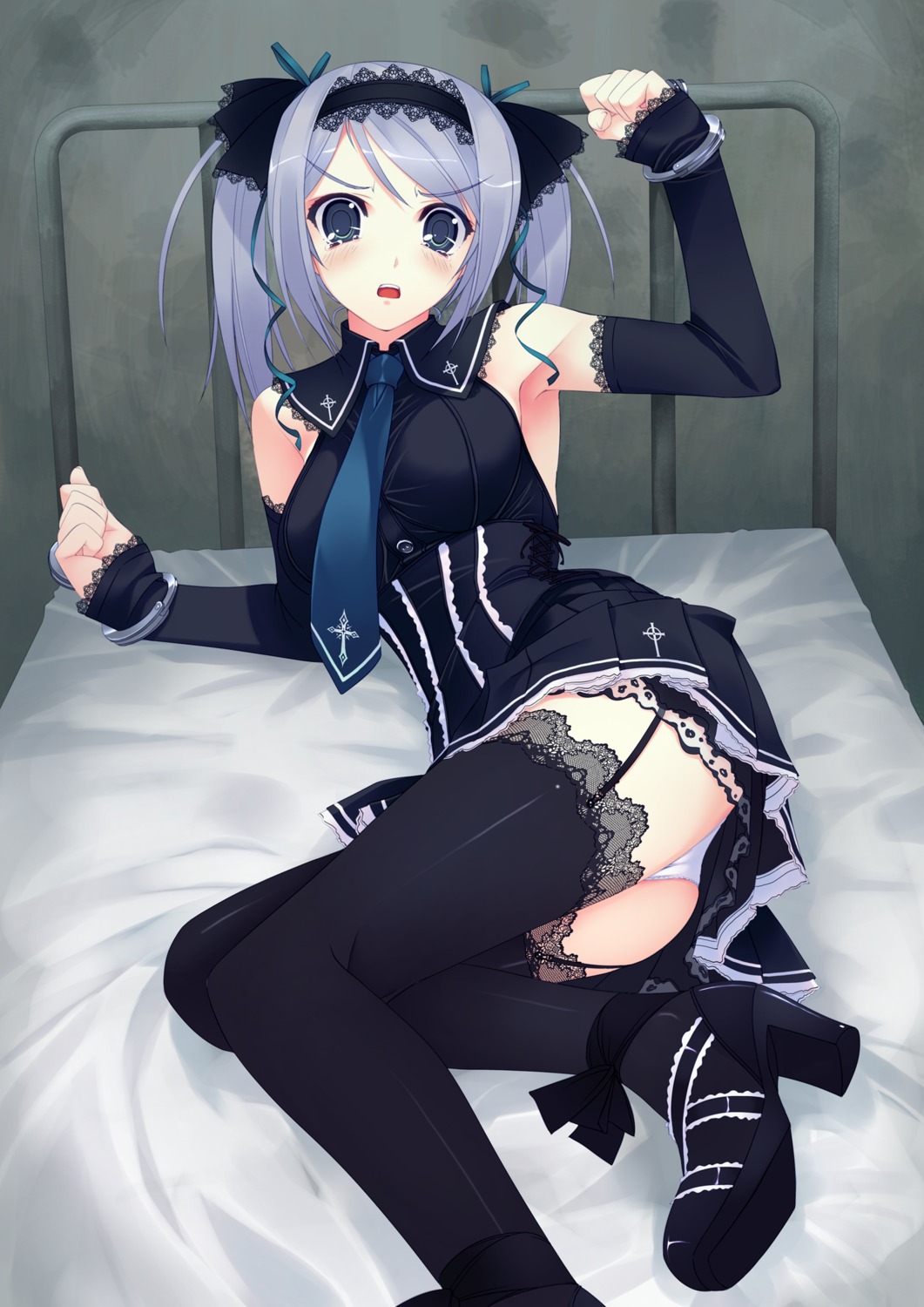 bondage garter_belt gothic_lolita heels lolita_fashion murakami_suigun pantsu stockings thighhighs