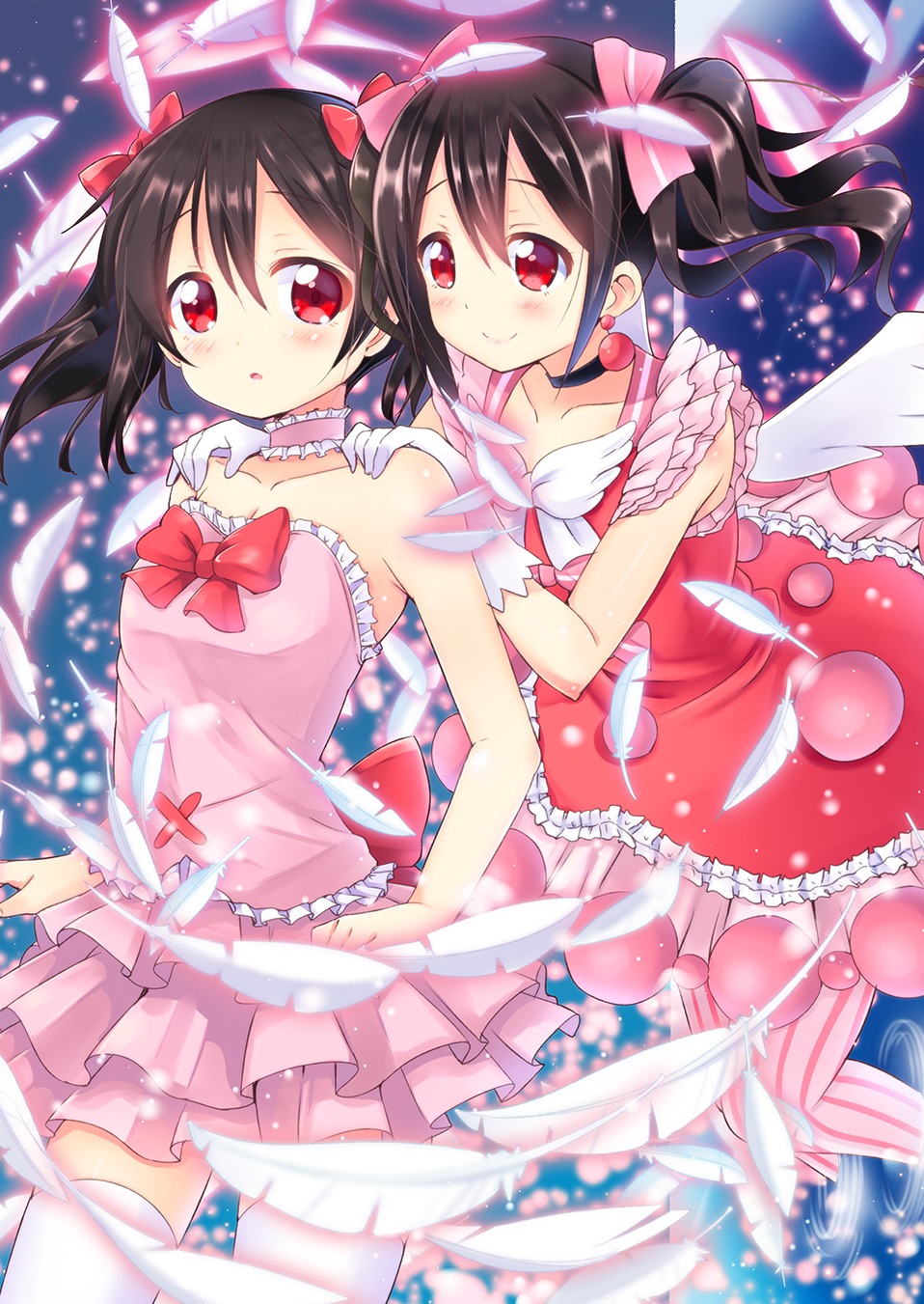 kurou_(quadruple_zero) love_live! pantyhose thighhighs wings yazawa_nico