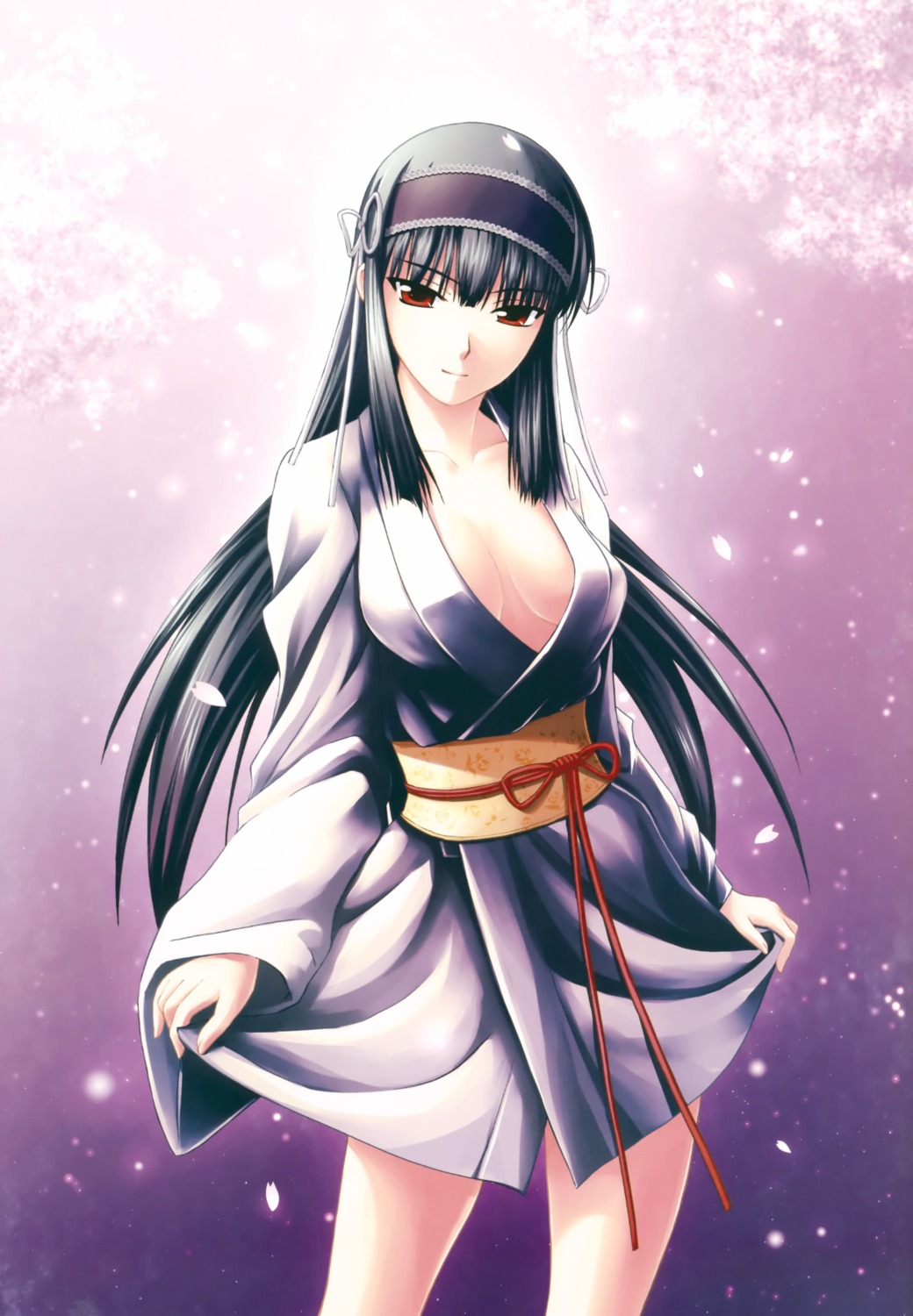 cleavage kimi_ga_aruji_de_shitsuji_ga_ore_de kimono kuonji_shinra minato_soft no_bra shironeko_sanbou