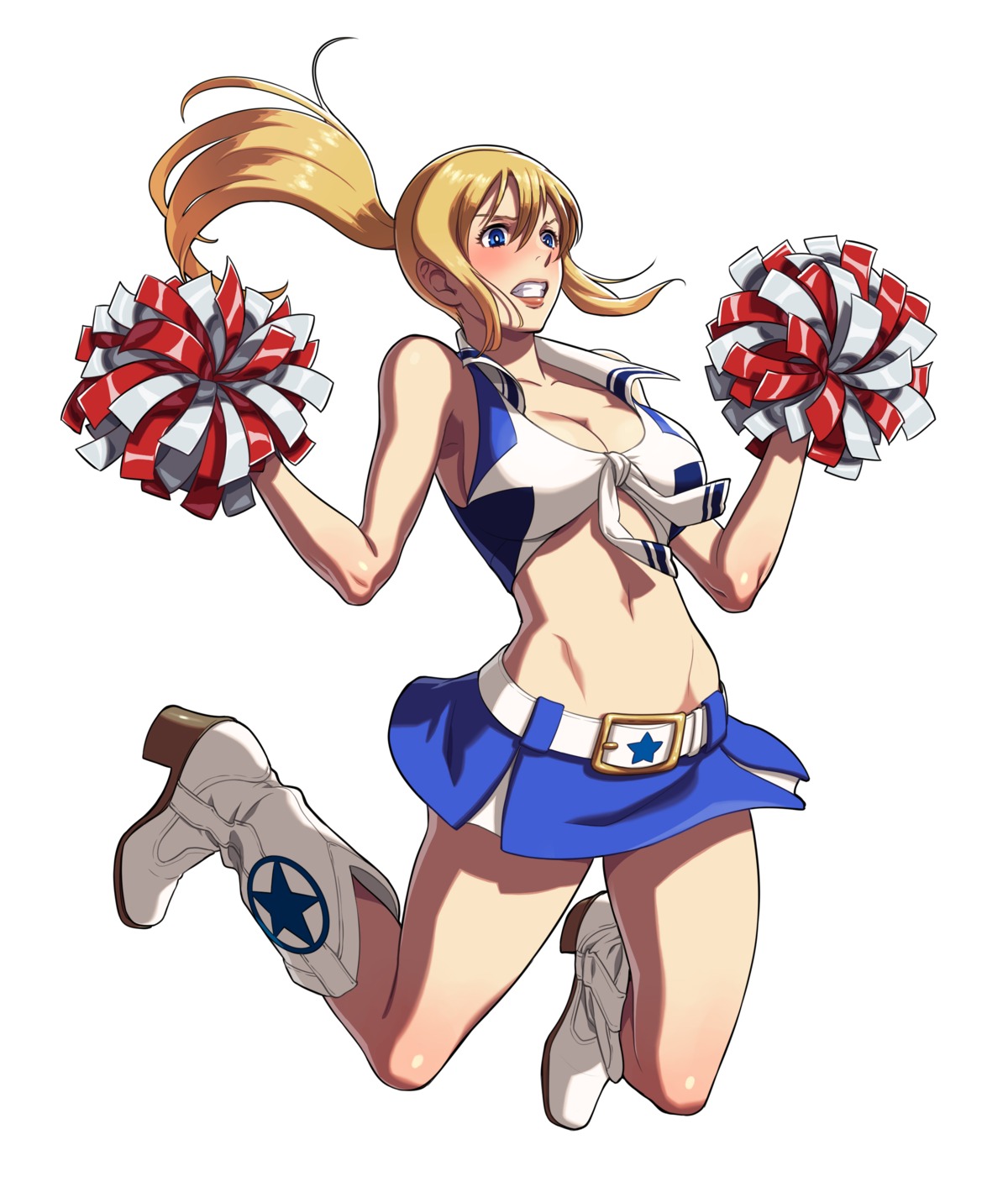 cheerleader cleavage fatal_fury genderswap heels king_of_fighters snk_heroines_tag_team_frenzy tagme terry_bogard