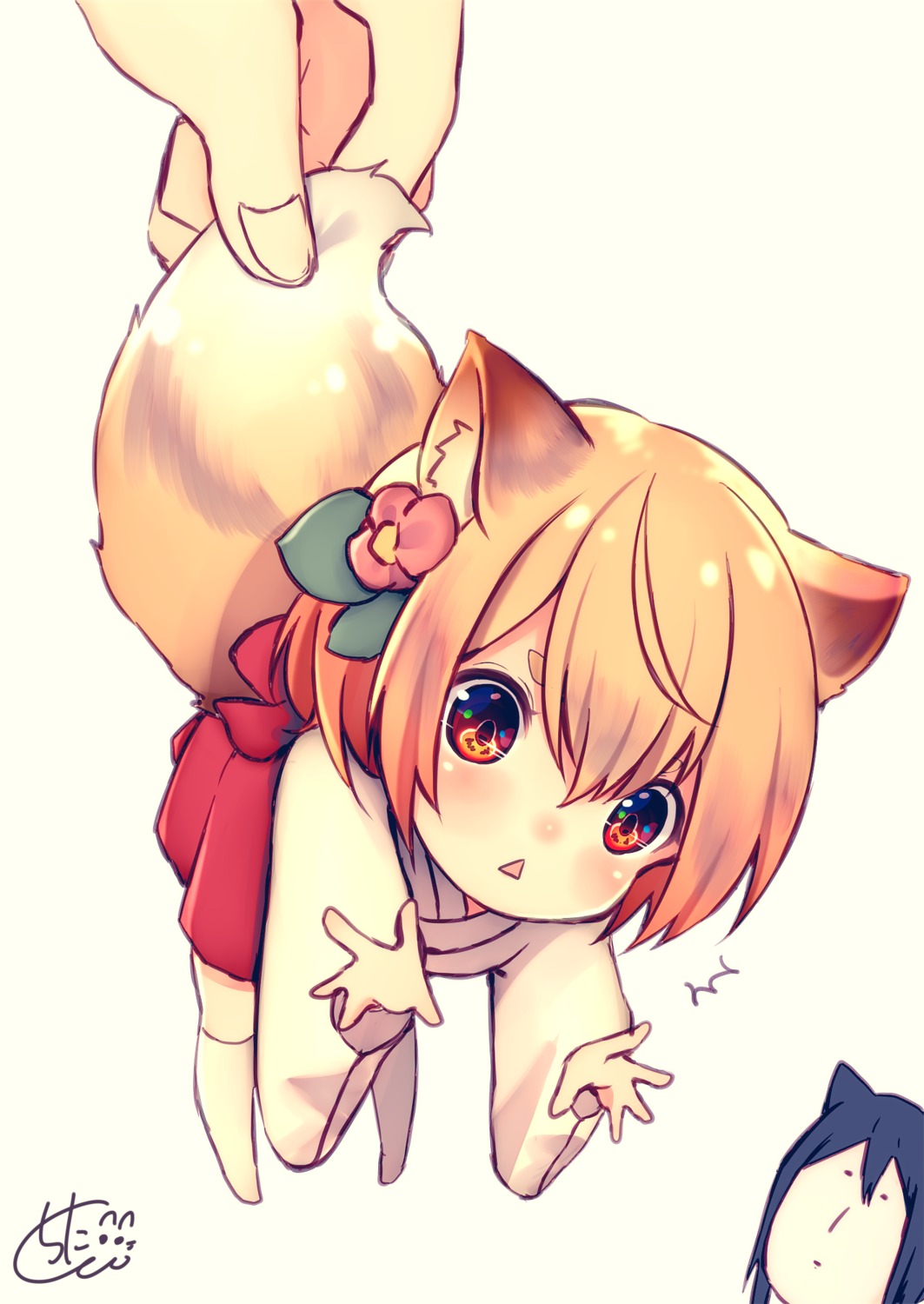 animal_ears chita_(ketchup) japanese_clothes tail