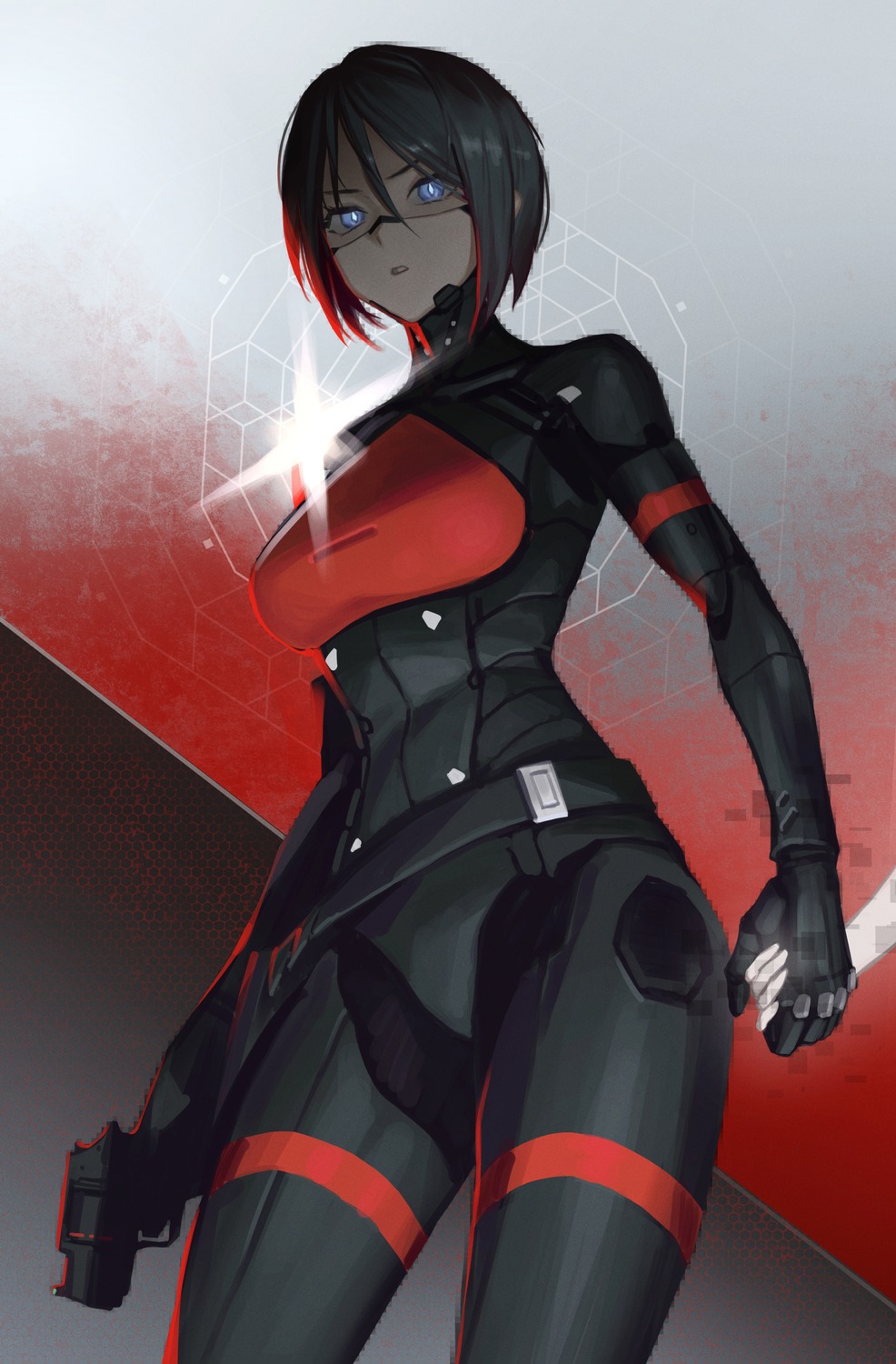 bodysuit elster guihuo_inferno gun mecha_musume signalis