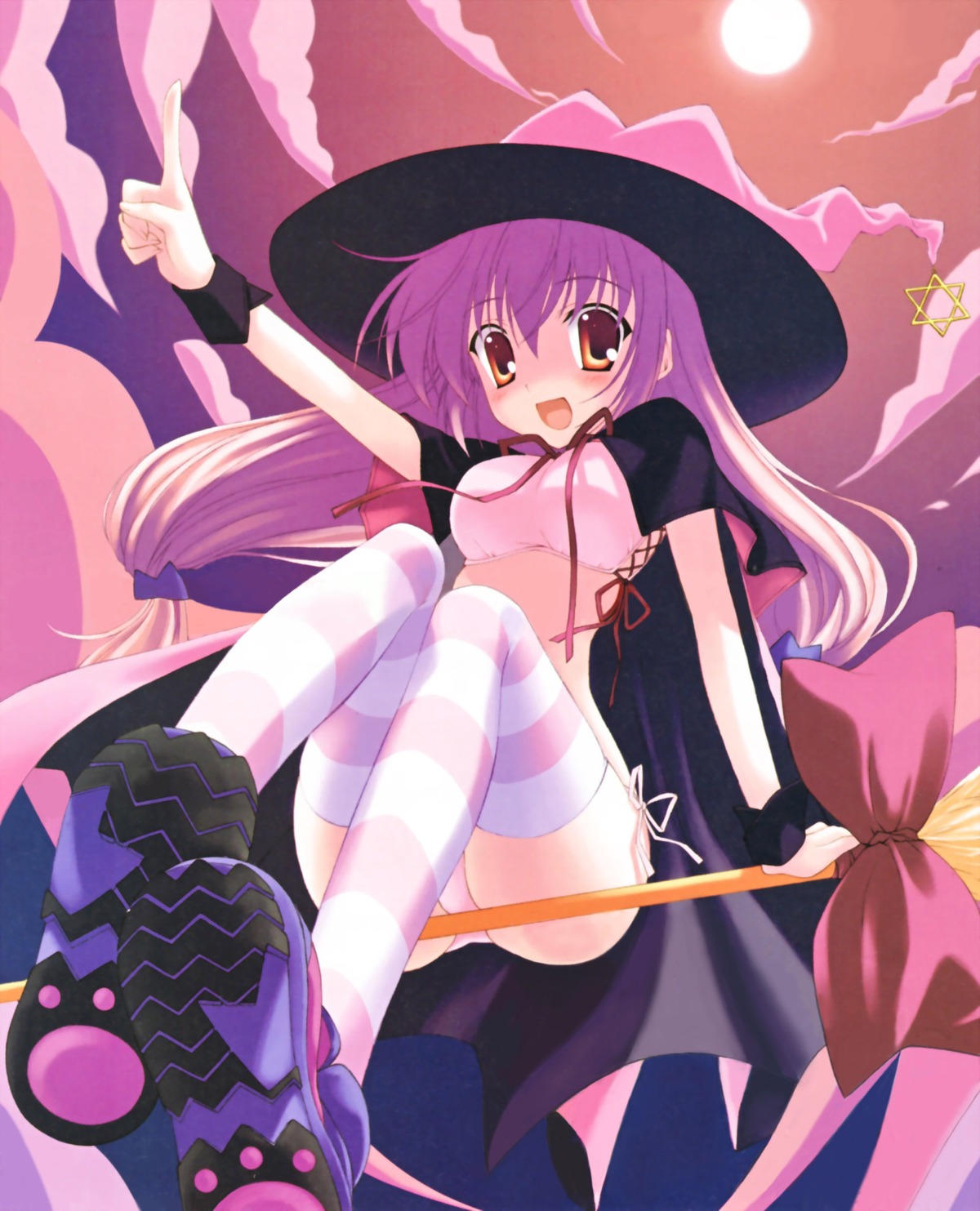 bishoujo_purimoba bra detexted nanao_naru pantsu string_panties thighhighs witch