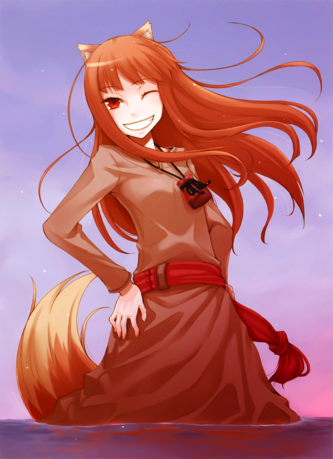 animal_ears ayakura_juu holo spice_and_wolf tail