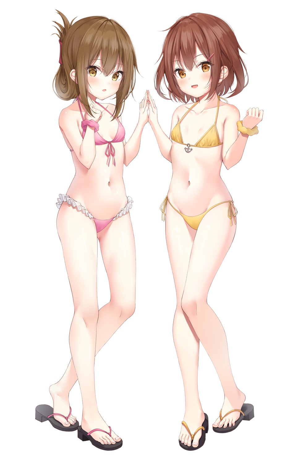 bikini ikazuchi_(kancolle) inazuma_(kancolle) kantai_collection swimsuits xue_lu