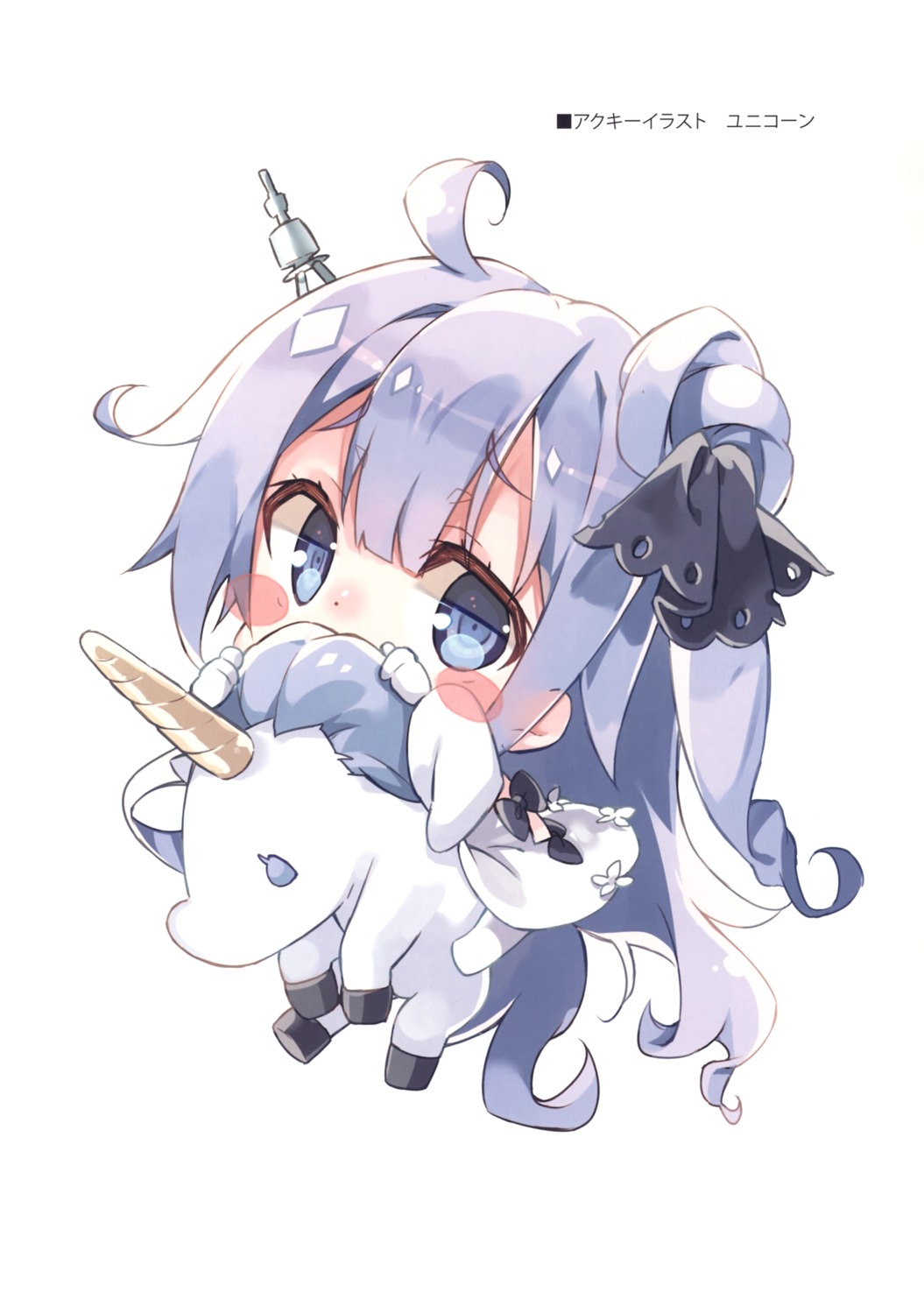 azur_lane chibi dress hisaka_hazara unicorn_(azur_lane)